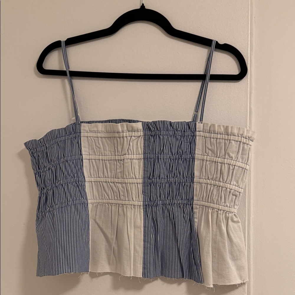 American Eagle Outfitters Blue and White Striped Camisole